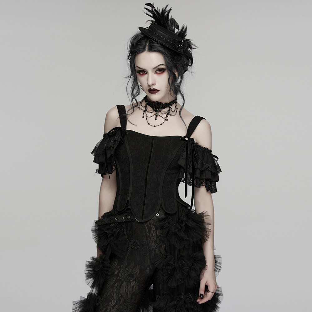 Punk Rave - Faerie Doll Korsett oben - Schwarz